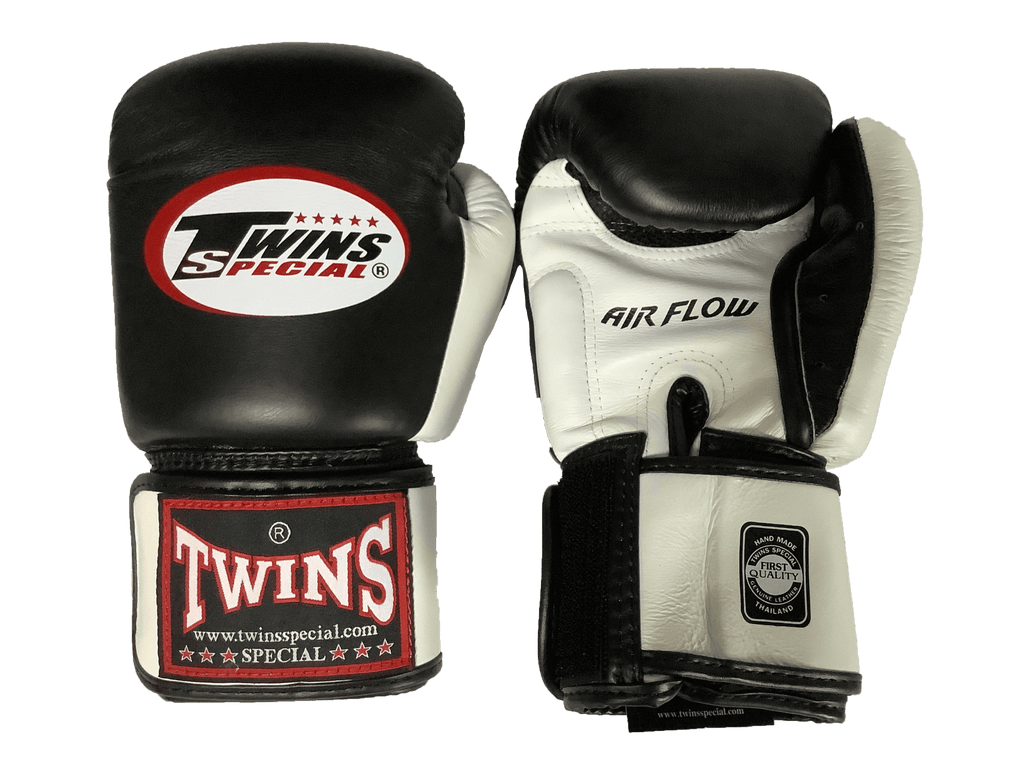 Twins Special BOXING GLOVES BGVLA2 AIR FLOW WH/BK/BK BLACK FRONT - SUPER EXPORT SHOP