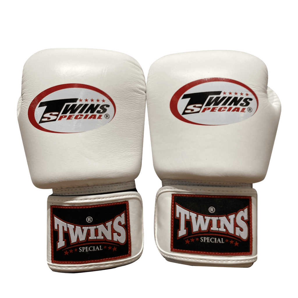 Twins Special Boxing Gloves BGVLA2 Black White Black WHITE FRONT - SUPER EXPORT SHOP