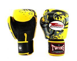 Twins Special BOXING GLOVES FBGVL3-38 BLACK YELLOW - SUPER EXPORT SHOP