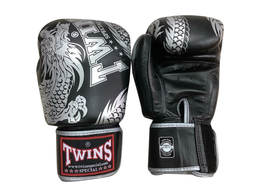 Twins Special BOXING GLOVES FBGVL3-49 SILVER/BLACK - SUPER EXPORT SHOP