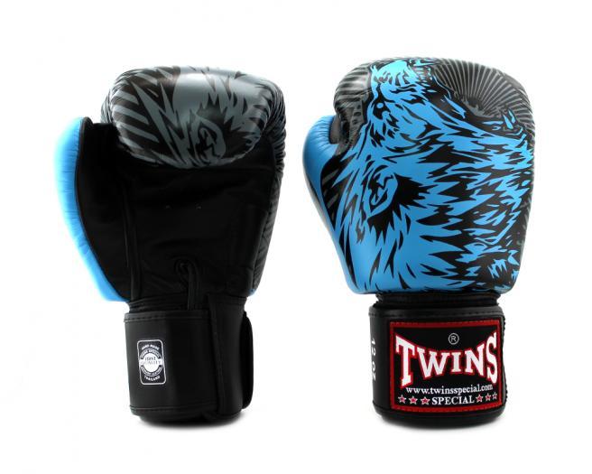 Twins Special BOXING GLOVES FBGVL3-50 LIGHT BLUE/BLACK - SUPER EXPORT SHOP