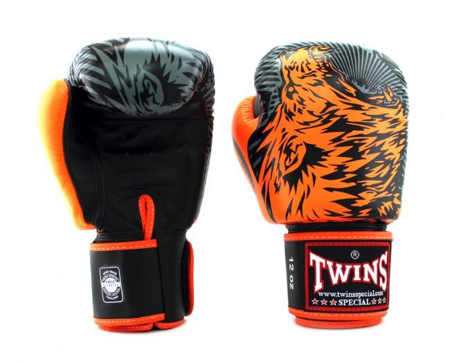 Twins Special BOXING GLOVES FBGVL3-50 ORANGE/BLACK - SUPER EXPORT SHOP