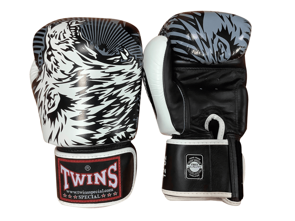 Twins Special BOXING GLOVES FBGVL3-50 WHITE/BLACK - SUPER EXPORT SHOP