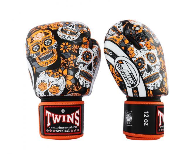 Twins Special BOXING GLOVES FBGVL3-53 SKULL ORANGE/BLACK Twins Special