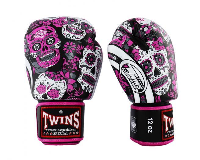 Twins Special BOXING GLOVES FBGVL3-53 SKULL PINK/BLACK Twins Special