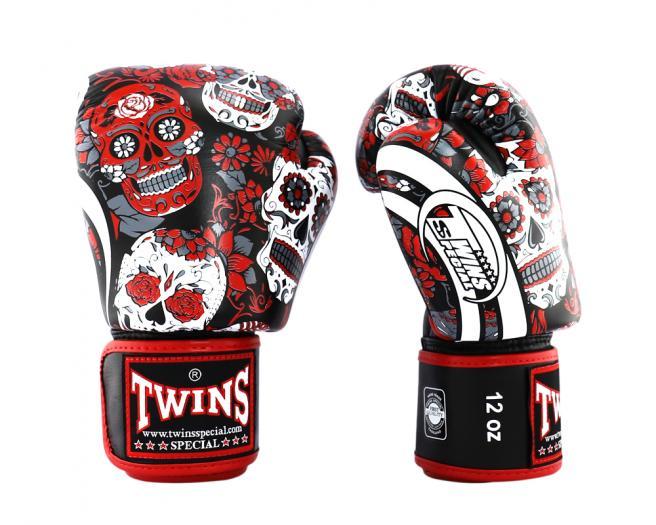 Twins Special BOXING GLOVES FBGVL3-53 SKULL RED/BLACK Twins Special