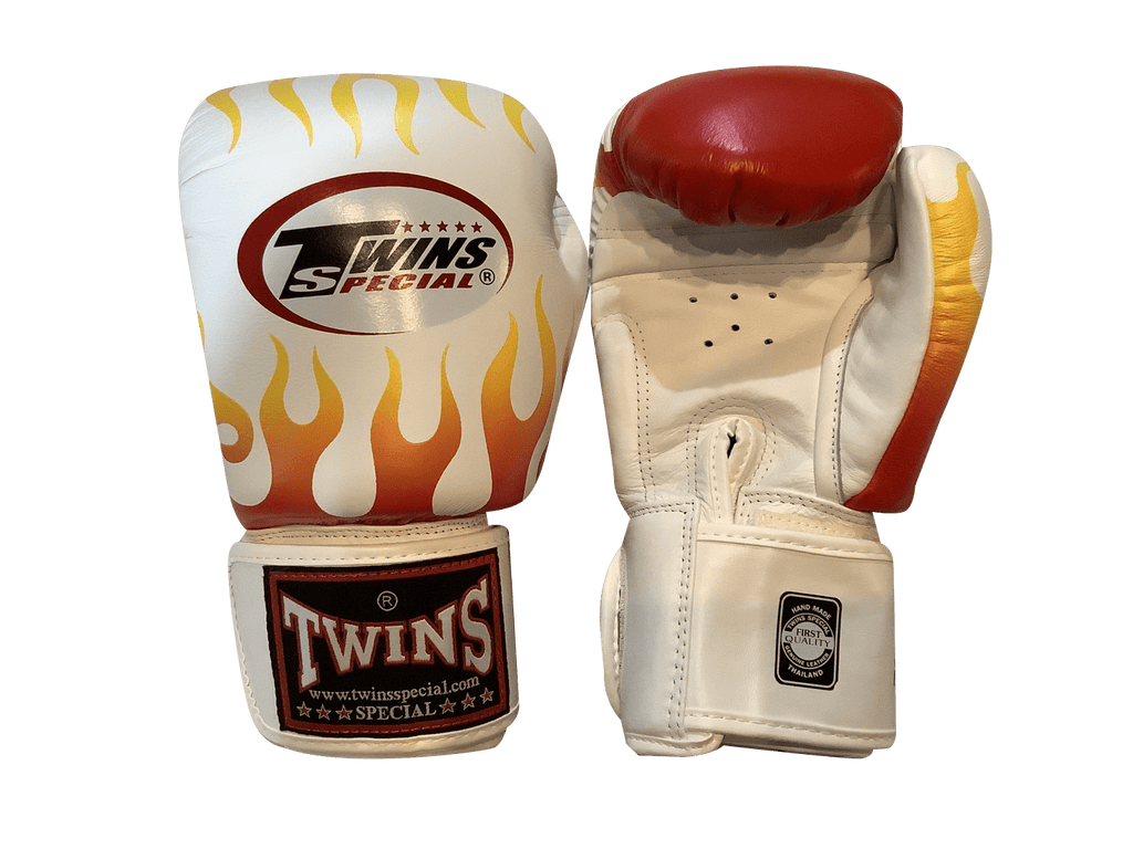 Twins Special BOXING GLOVES FBGVL3-7 FIRE WHITE - SUPER EXPORT SHOP