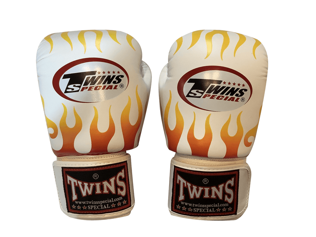 Twins Special BOXING GLOVES FBGVL3-7 FIRE WHITE - SUPER EXPORT SHOP