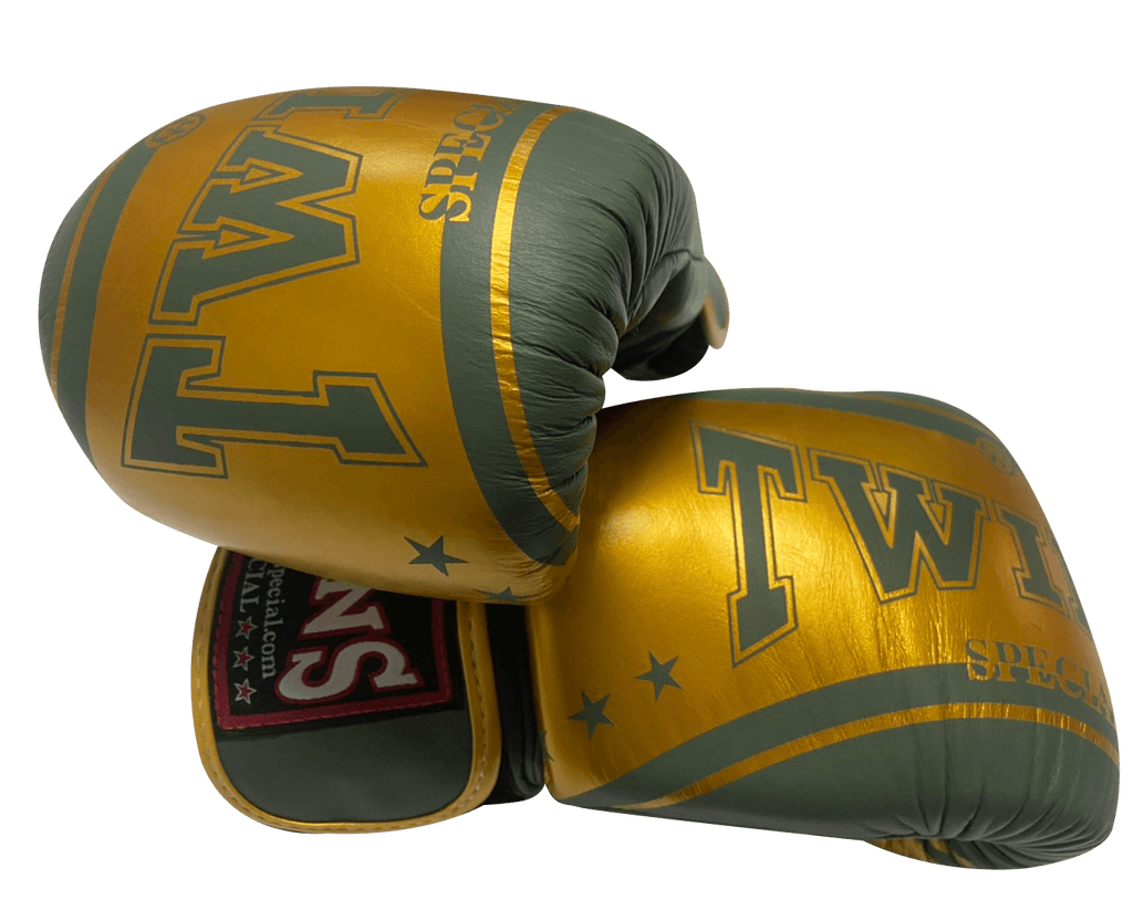 Twins Special Boxing Gloves FBGVL3-TW4 Gold Olive - SUPER EXPORT SHOP