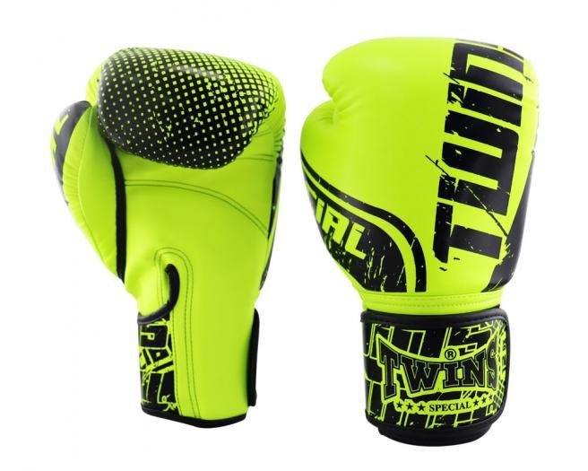 Twins Special Boxing Gloves FBGVS12-TW7 Black L Green - SUPER EXPORT SHOP