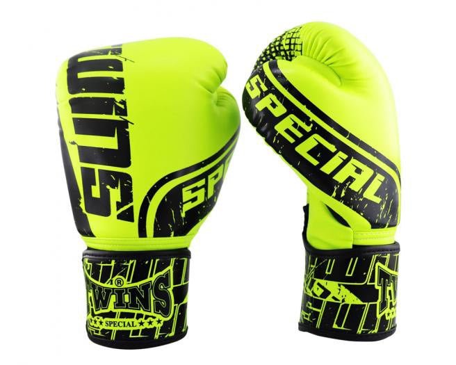 Twins Special Boxing Gloves FBGVS12-TW7 Black L Green - SUPER EXPORT SHOP