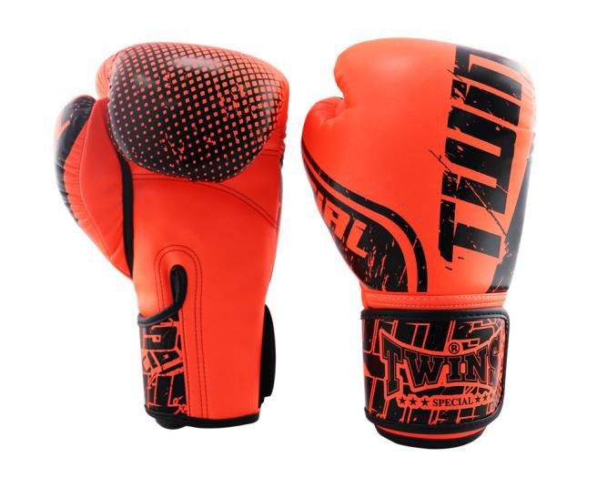 Twins Special Boxing Gloves FBGVS12-TW7 Black Orange - SUPER EXPORT SHOP