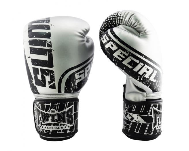 Twins Special Boxing Gloves FBGVS12-TW7 Black Silver - SUPER EXPORT SHOP