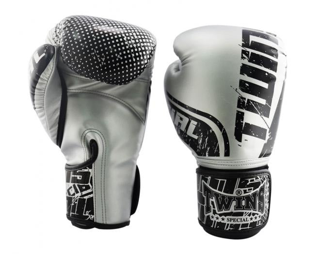 Twins Special Boxing Gloves FBGVS12-TW7 Black Silver - SUPER EXPORT SHOP