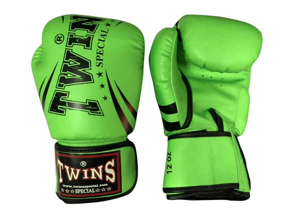 Twins Special BOXING GLOVES FBGVS3-TW6 BK/GN - SUPER EXPORT SHOP